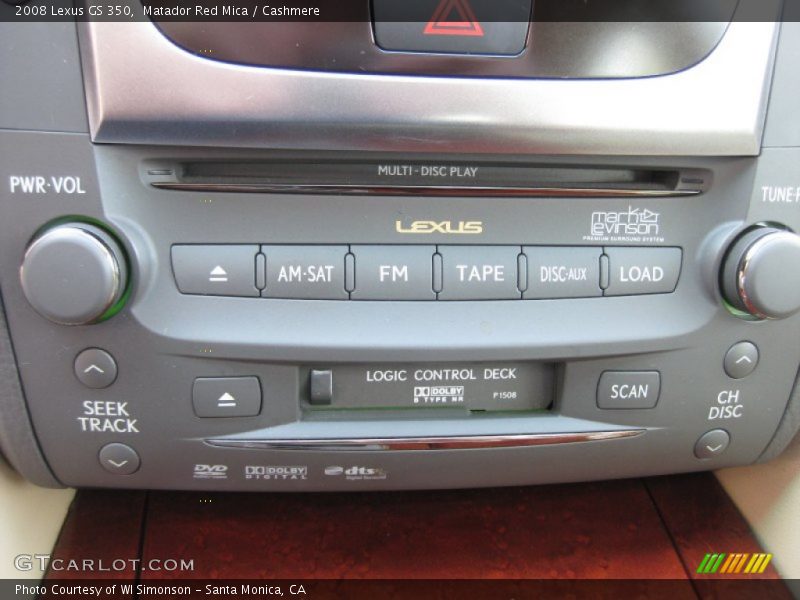 Matador Red Mica / Cashmere 2008 Lexus GS 350