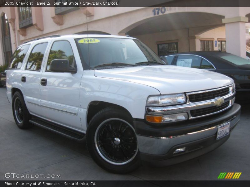 Summit White / Gray/Dark Charcoal 2005 Chevrolet Tahoe LS
