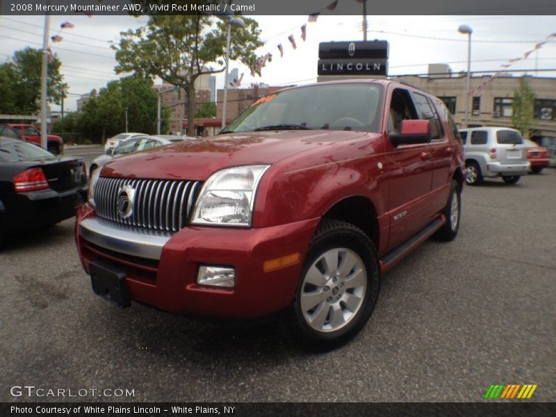 Vivid Red Metallic / Camel 2008 Mercury Mountaineer AWD