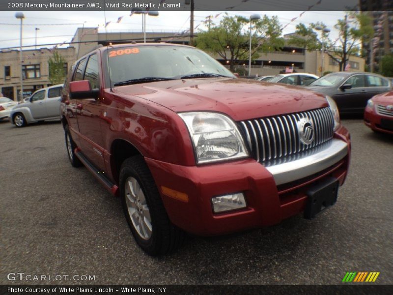 Vivid Red Metallic / Camel 2008 Mercury Mountaineer AWD