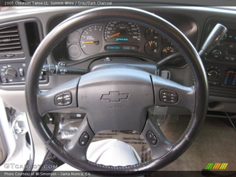 Summit White / Gray/Dark Charcoal 2005 Chevrolet Tahoe LS