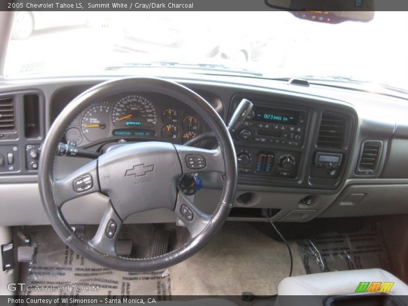 Summit White / Gray/Dark Charcoal 2005 Chevrolet Tahoe LS