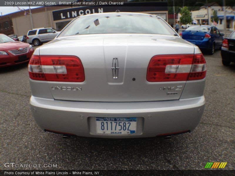 Brilliant Silver Metallic / Dark Charcoal 2009 Lincoln MKZ AWD Sedan