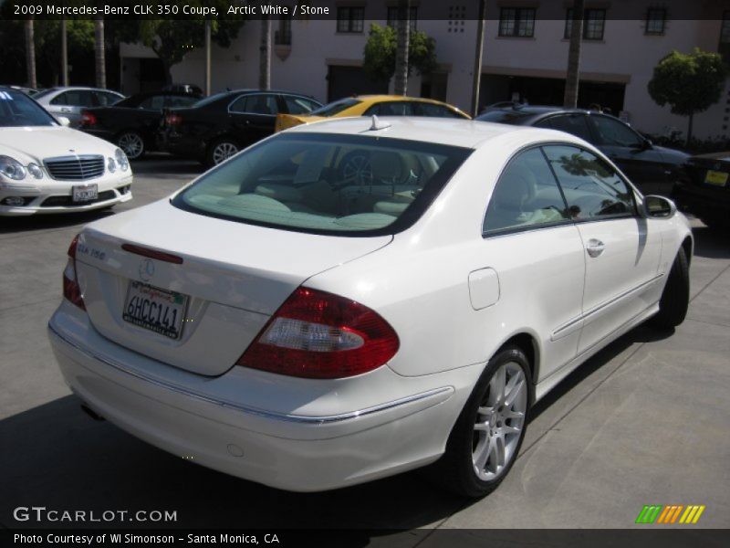 Arctic White / Stone 2009 Mercedes-Benz CLK 350 Coupe