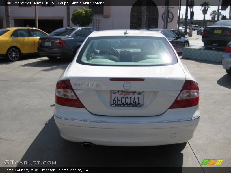 Arctic White / Stone 2009 Mercedes-Benz CLK 350 Coupe