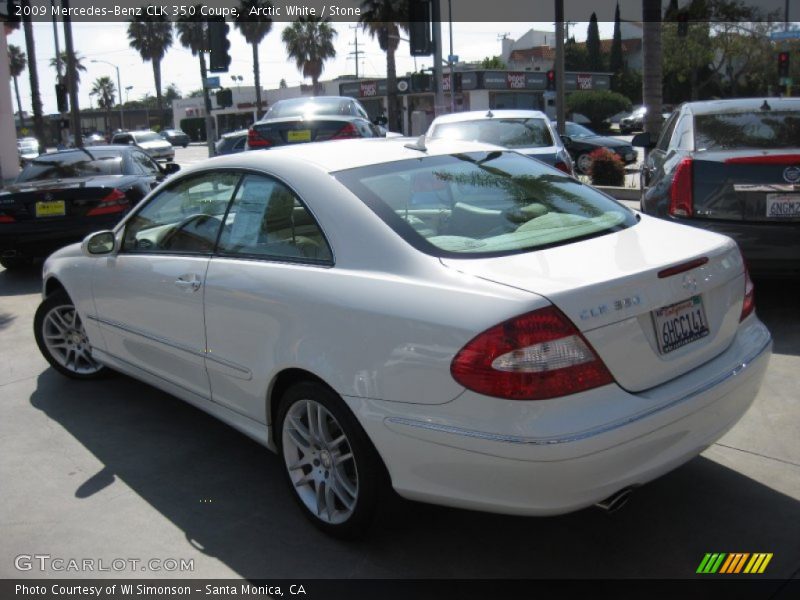 Arctic White / Stone 2009 Mercedes-Benz CLK 350 Coupe