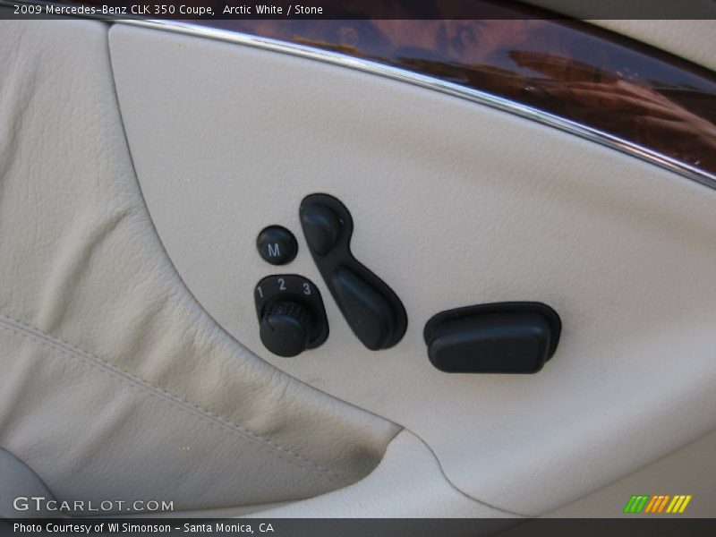 Arctic White / Stone 2009 Mercedes-Benz CLK 350 Coupe