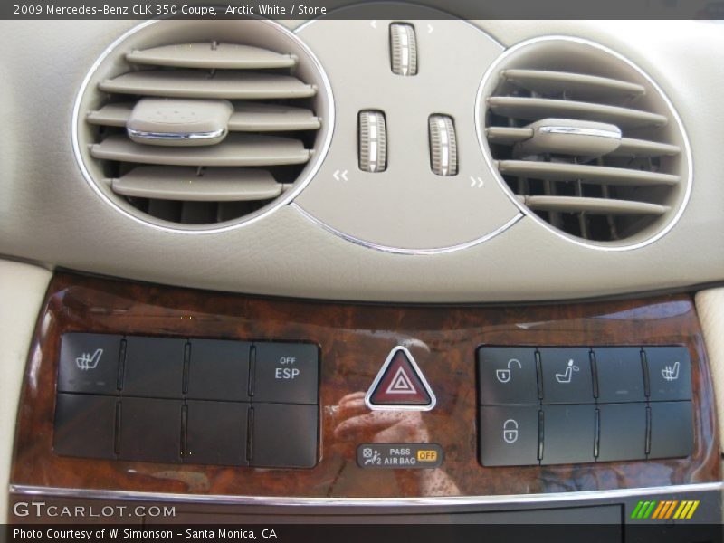 Arctic White / Stone 2009 Mercedes-Benz CLK 350 Coupe
