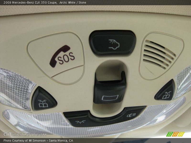 Arctic White / Stone 2009 Mercedes-Benz CLK 350 Coupe