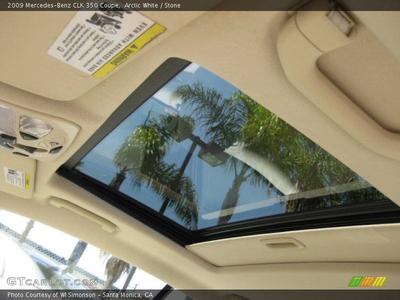 Arctic White / Stone 2009 Mercedes-Benz CLK 350 Coupe