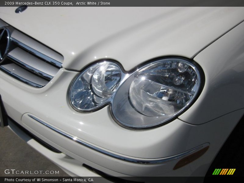 Arctic White / Stone 2009 Mercedes-Benz CLK 350 Coupe