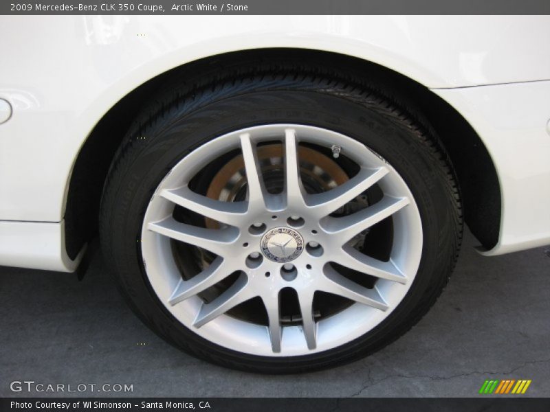 Arctic White / Stone 2009 Mercedes-Benz CLK 350 Coupe