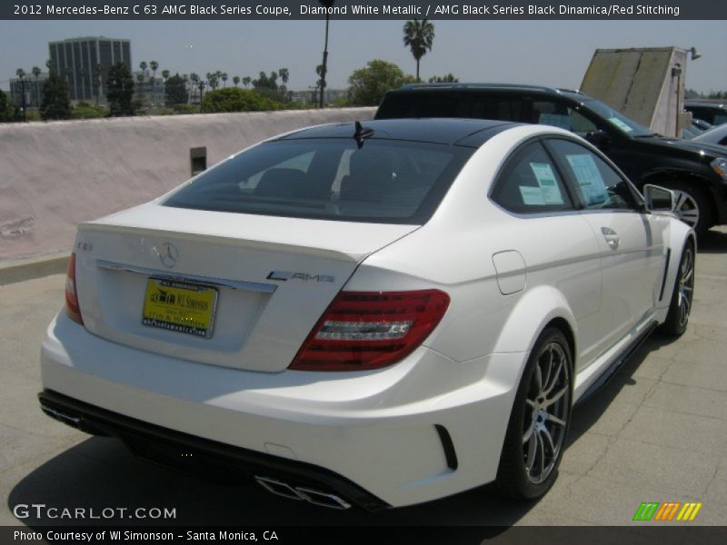 Diamond White Metallic / AMG Black Series Black Dinamica/Red Stitching 2012 Mercedes-Benz C 63 AMG Black Series Coupe