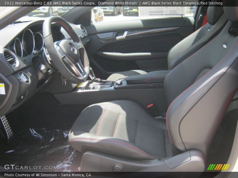  2012 C 63 AMG Black Series Coupe AMG Black Series Black Dinamica/Red Stitching Interior