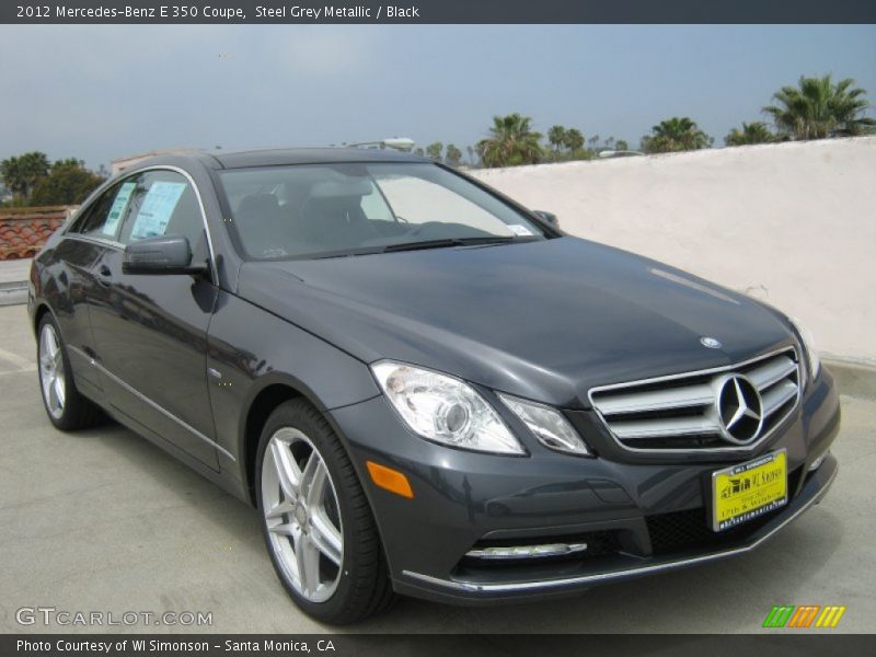 Steel Grey Metallic / Black 2012 Mercedes-Benz E 350 Coupe