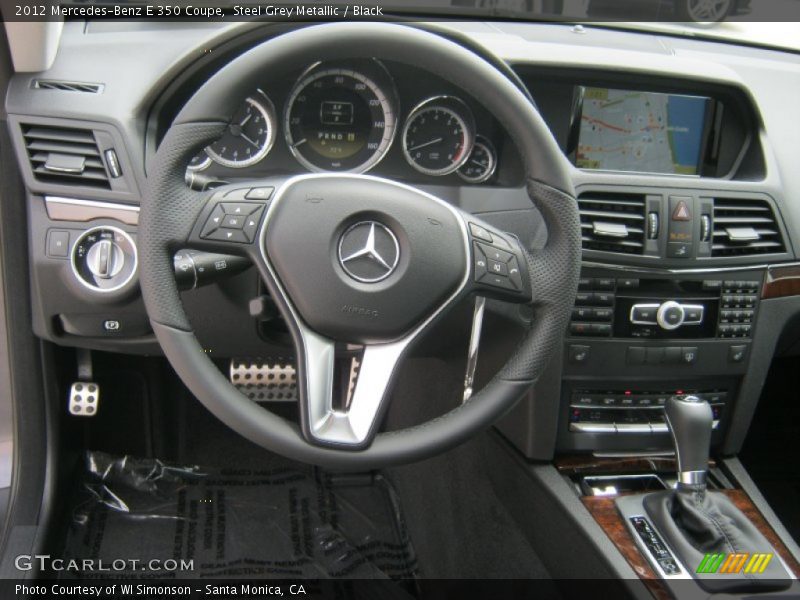 Steel Grey Metallic / Black 2012 Mercedes-Benz E 350 Coupe