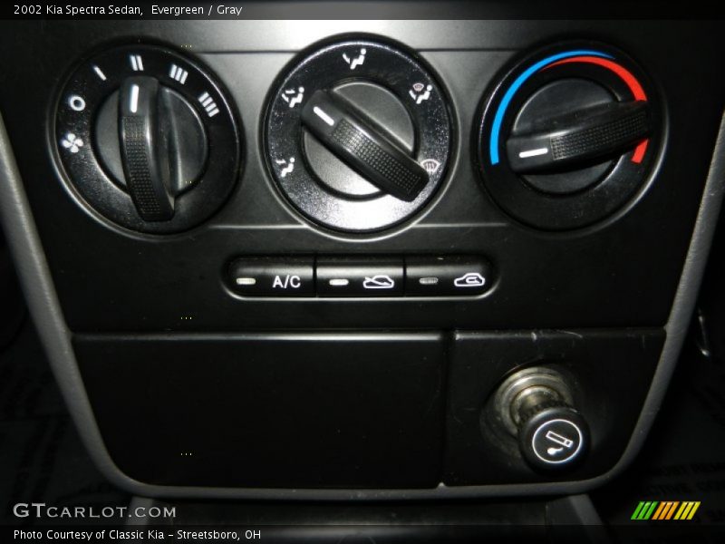 Evergreen / Gray 2002 Kia Spectra Sedan