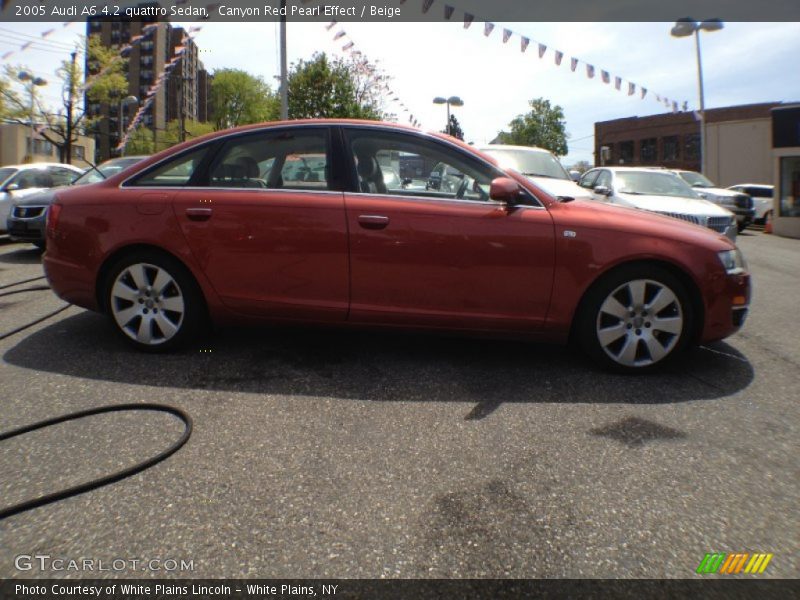 Canyon Red Pearl Effect / Beige 2005 Audi A6 4.2 quattro Sedan