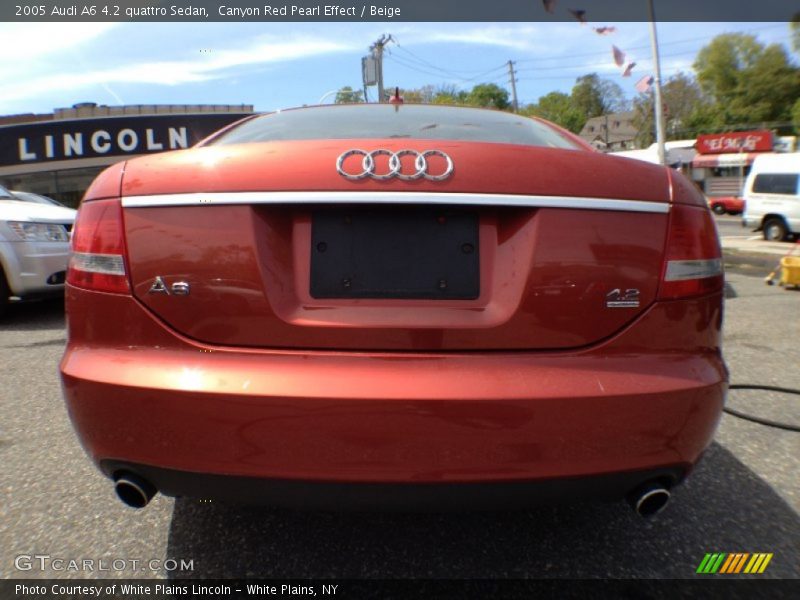 Canyon Red Pearl Effect / Beige 2005 Audi A6 4.2 quattro Sedan