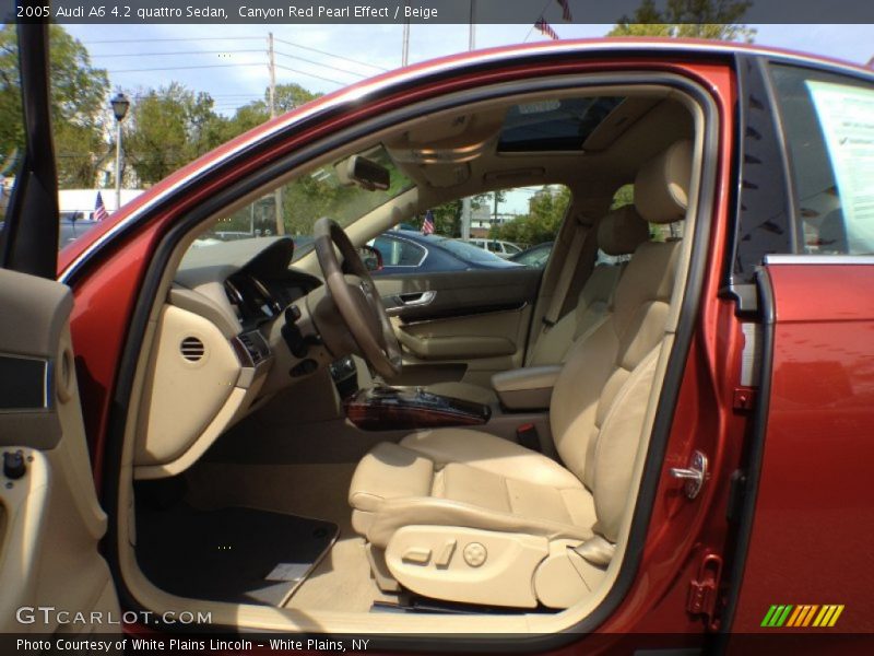 Canyon Red Pearl Effect / Beige 2005 Audi A6 4.2 quattro Sedan