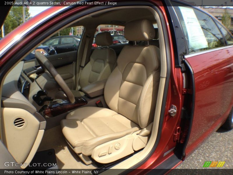 Canyon Red Pearl Effect / Beige 2005 Audi A6 4.2 quattro Sedan