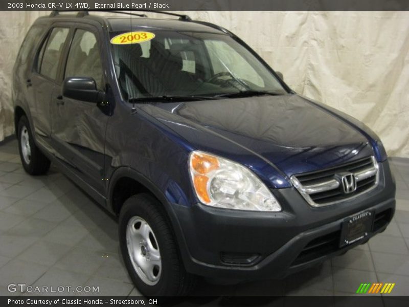 Eternal Blue Pearl / Black 2003 Honda CR-V LX 4WD