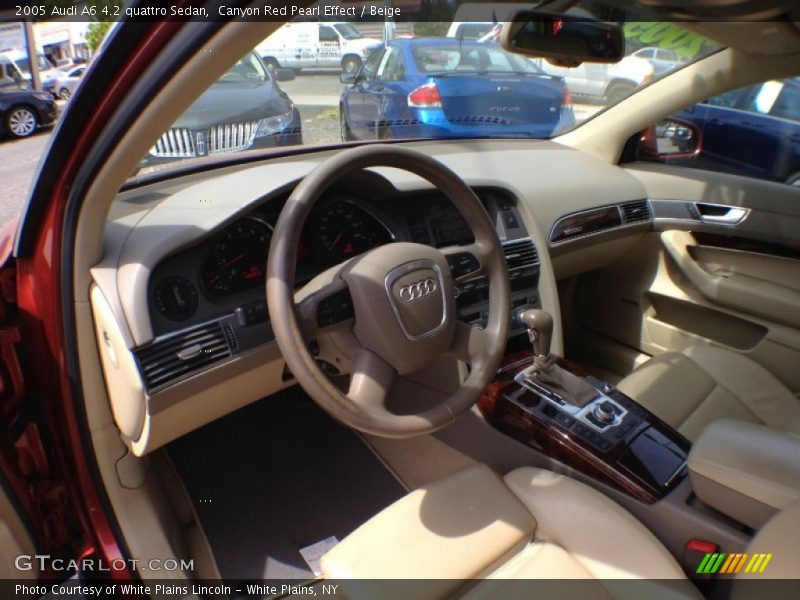 Canyon Red Pearl Effect / Beige 2005 Audi A6 4.2 quattro Sedan