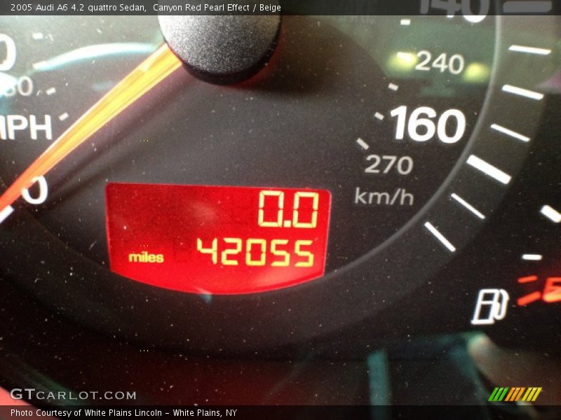 Canyon Red Pearl Effect / Beige 2005 Audi A6 4.2 quattro Sedan