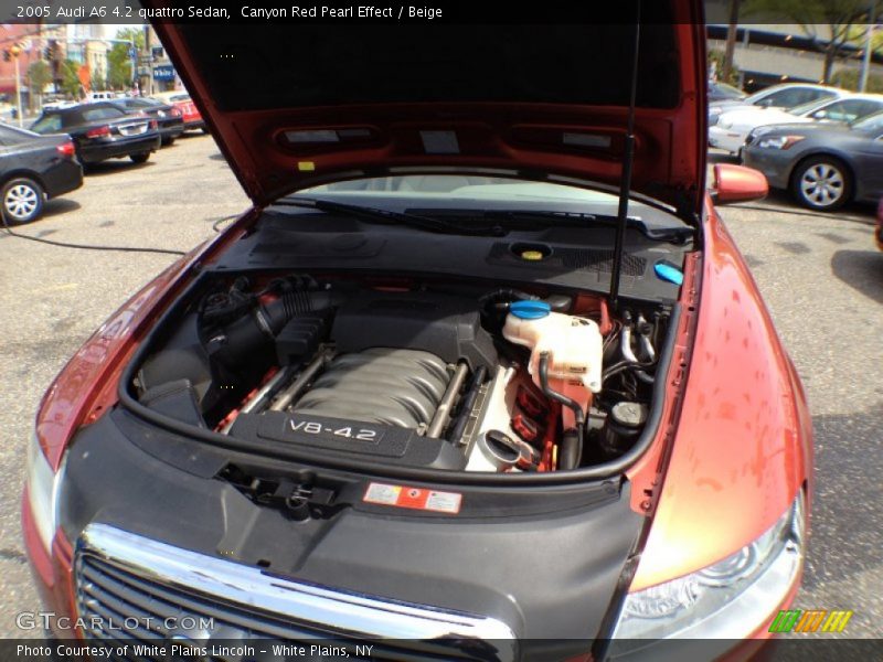 Canyon Red Pearl Effect / Beige 2005 Audi A6 4.2 quattro Sedan