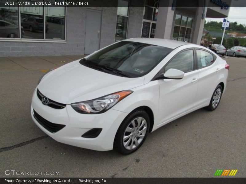 Pearl White / Beige 2011 Hyundai Elantra GLS