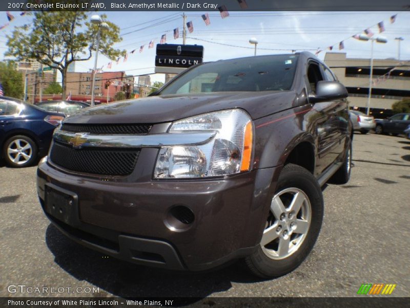 Black Amethyst Metallic / Dark Gray 2007 Chevrolet Equinox LT AWD