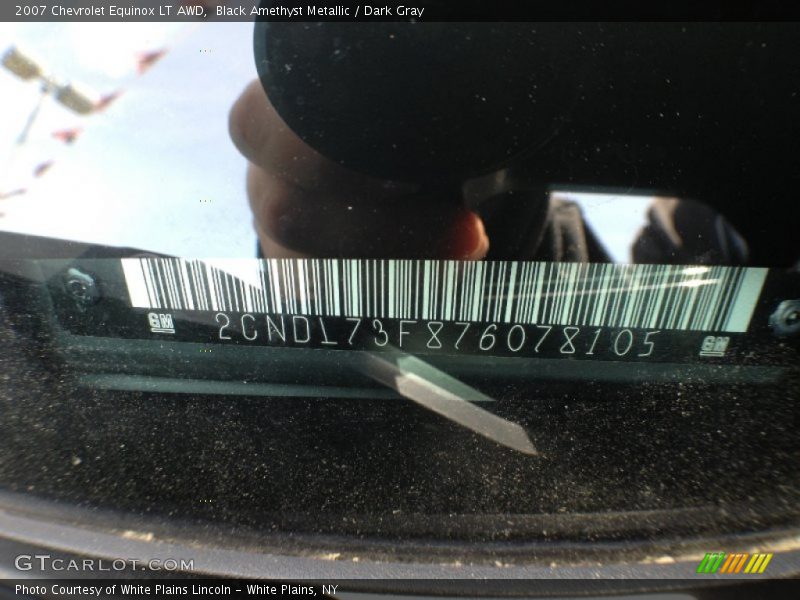 Black Amethyst Metallic / Dark Gray 2007 Chevrolet Equinox LT AWD