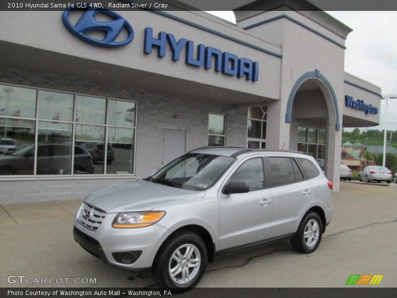 Radiant Silver / Gray 2010 Hyundai Santa Fe GLS 4WD