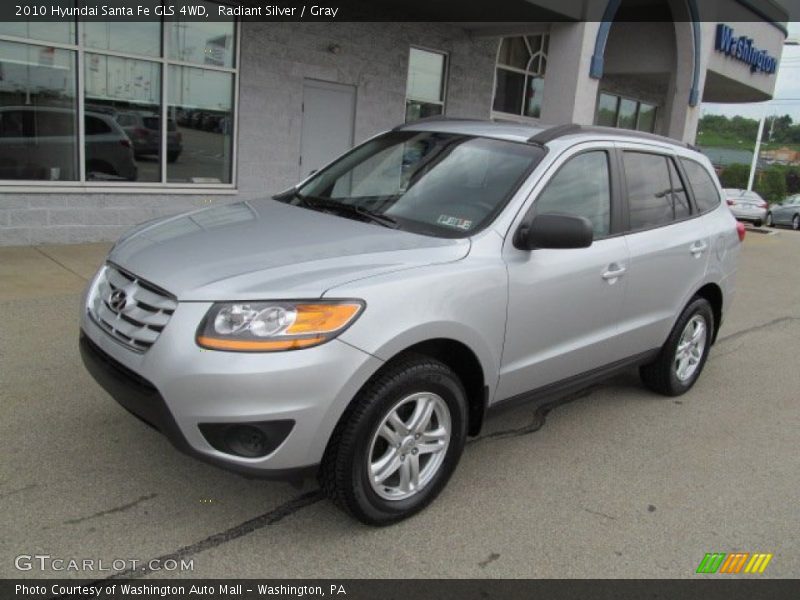 Radiant Silver / Gray 2010 Hyundai Santa Fe GLS 4WD