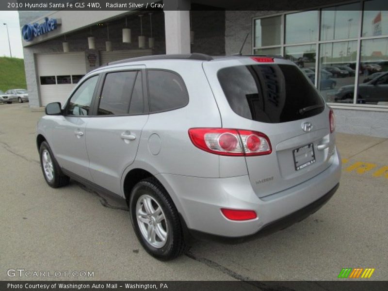 Radiant Silver / Gray 2010 Hyundai Santa Fe GLS 4WD