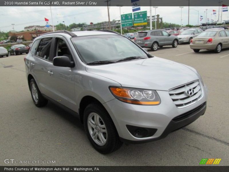 Radiant Silver / Gray 2010 Hyundai Santa Fe GLS 4WD