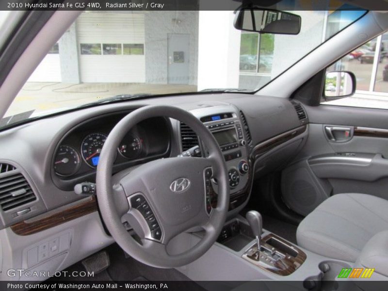 Radiant Silver / Gray 2010 Hyundai Santa Fe GLS 4WD