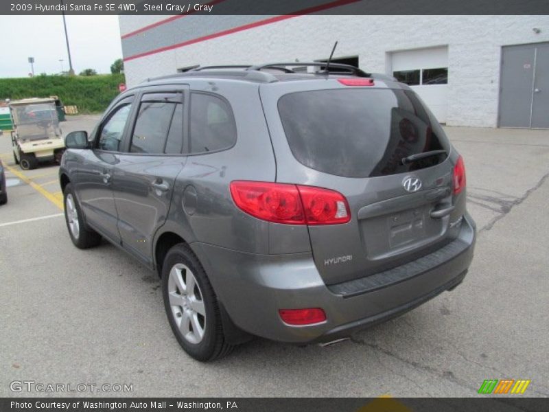 Steel Gray / Gray 2009 Hyundai Santa Fe SE 4WD