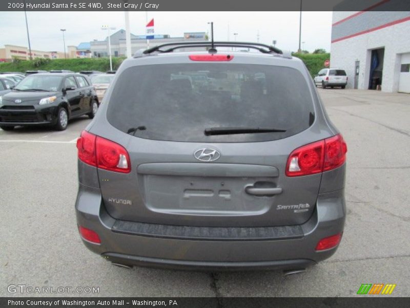 Steel Gray / Gray 2009 Hyundai Santa Fe SE 4WD