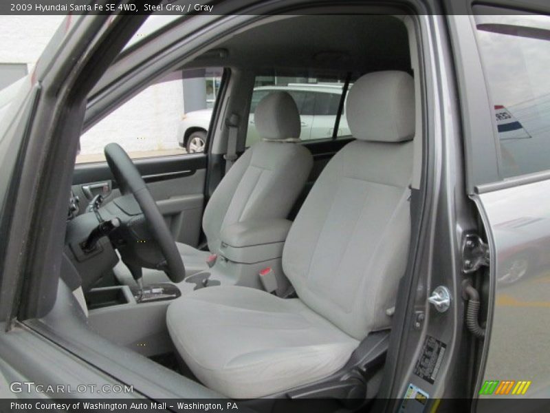 Steel Gray / Gray 2009 Hyundai Santa Fe SE 4WD