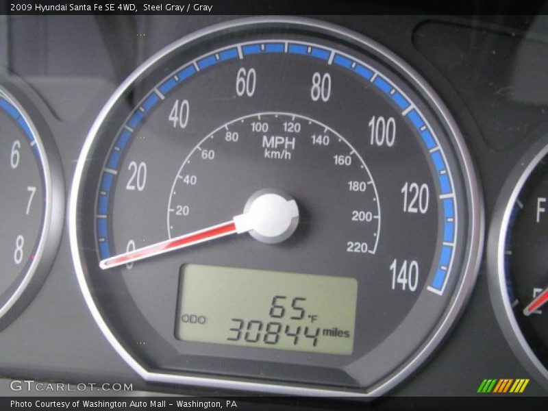 Steel Gray / Gray 2009 Hyundai Santa Fe SE 4WD