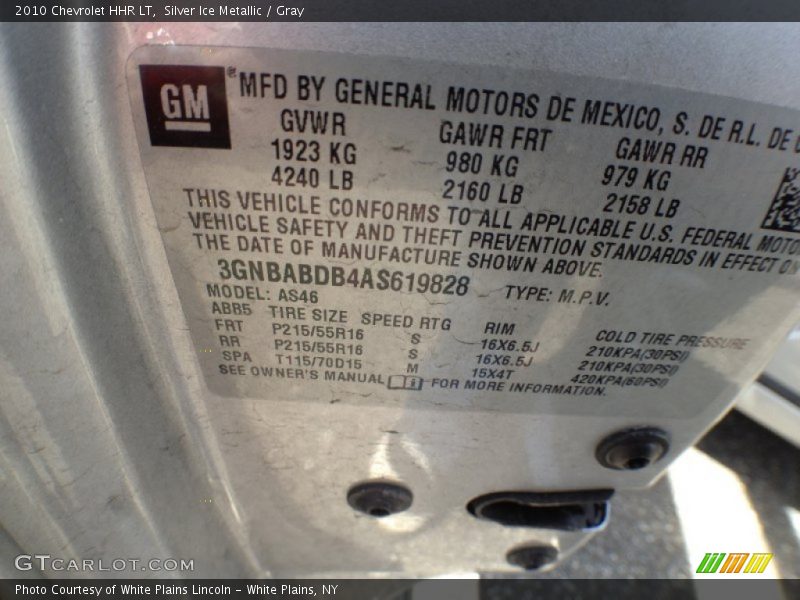 Silver Ice Metallic / Gray 2010 Chevrolet HHR LT