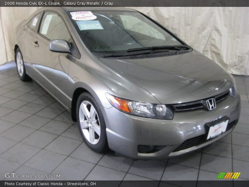 Galaxy Gray Metallic / Gray 2008 Honda Civic EX-L Coupe
