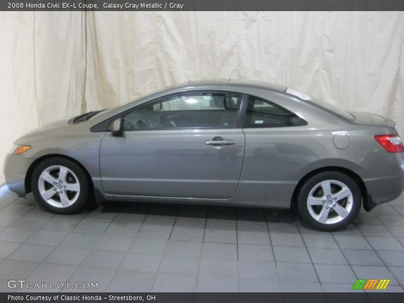 Galaxy Gray Metallic / Gray 2008 Honda Civic EX-L Coupe
