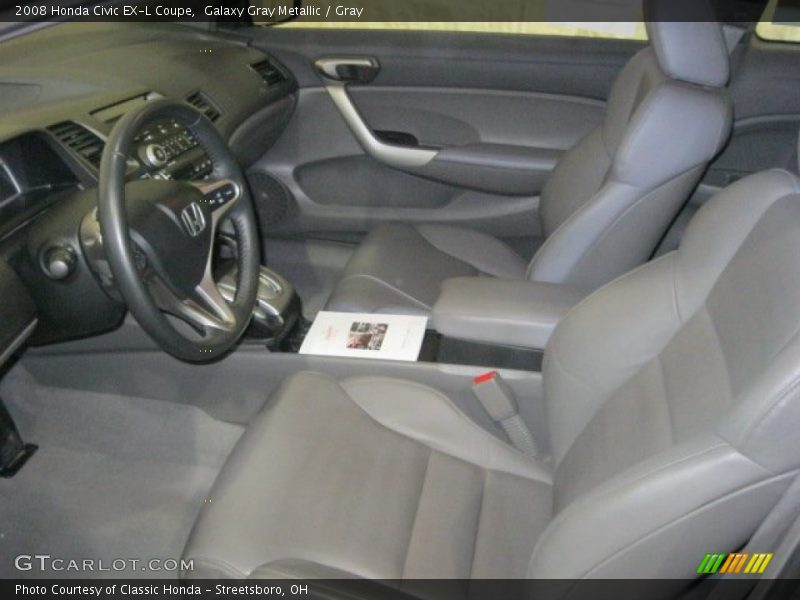 Galaxy Gray Metallic / Gray 2008 Honda Civic EX-L Coupe