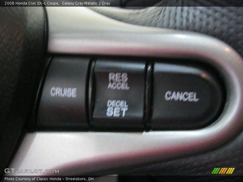Galaxy Gray Metallic / Gray 2008 Honda Civic EX-L Coupe