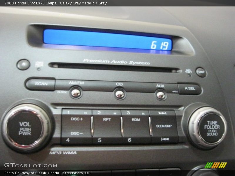 Galaxy Gray Metallic / Gray 2008 Honda Civic EX-L Coupe