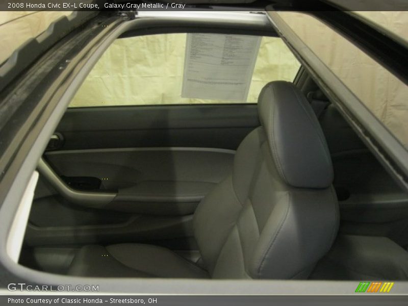 Galaxy Gray Metallic / Gray 2008 Honda Civic EX-L Coupe