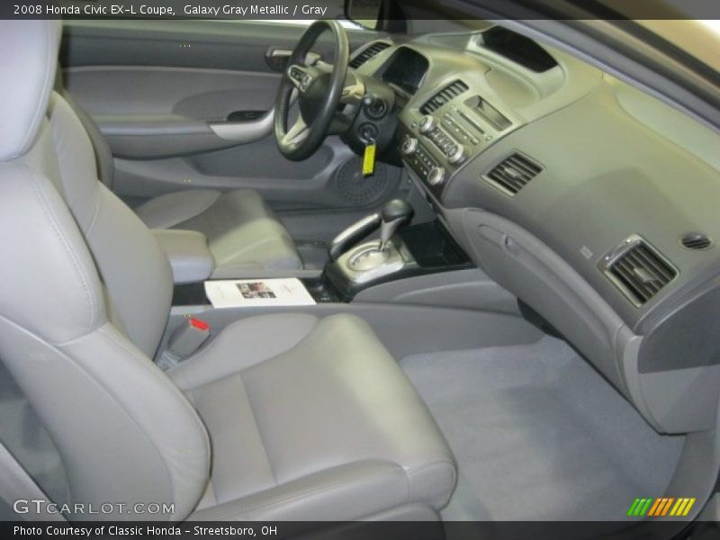 Galaxy Gray Metallic / Gray 2008 Honda Civic EX-L Coupe
