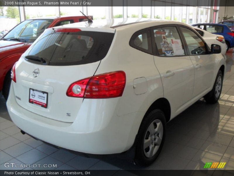 Phantom White Pearl / Gray 2008 Nissan Rogue S